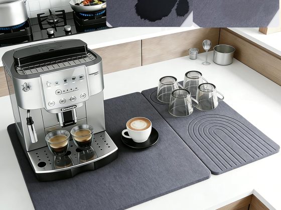 Stone Coffee Drying Mat,20×16 Inch Coffee Bar Mat,Quickly 30s