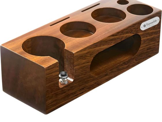 51-54mm Espresso Tamping Station (7-in-1), RoseWood Organizer Box