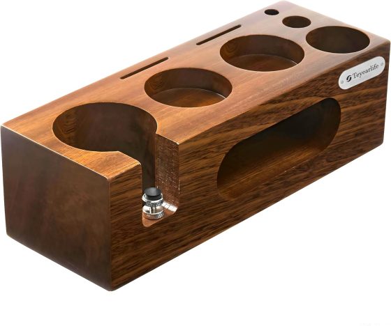 51-54mm Espresso Tamping Station (7-in-1), RoseWood Organizer Box