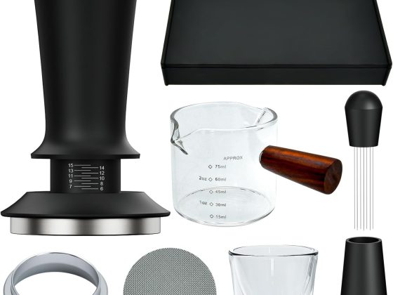 7 Pcs 51mm Espresso Accessories Kit, Spring Loaded Calibrated