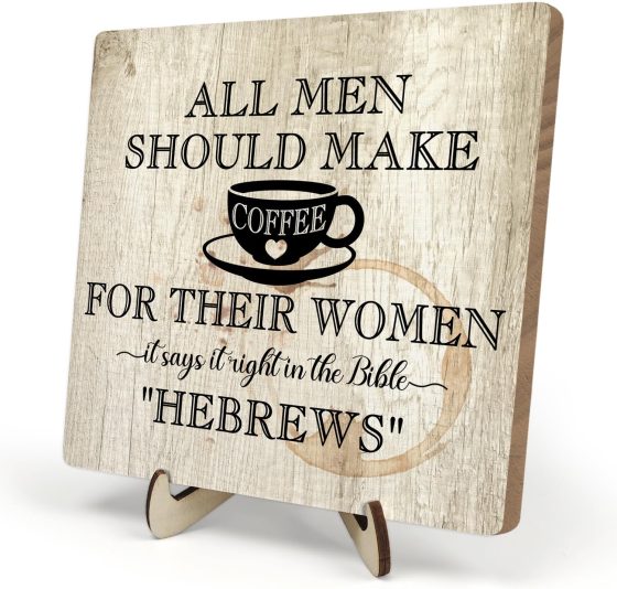 Coffee Bar Sign Plaque, Coffee Signs for Coffee Station, Vintage