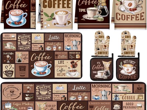 Fourluoo 10 Pcs Coffee Kitchen Decor and Accessories Coffee Oven