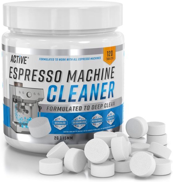 ACTIVE Espresso Machine Cleaning Tablets Descaling – 120 Tabs |