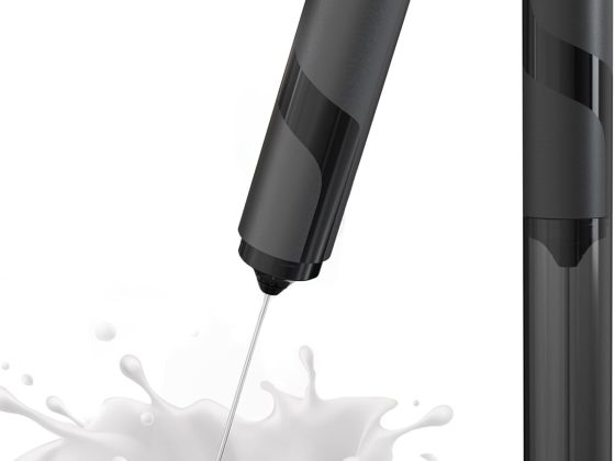 Handheld Milk Frother with Cover- 15-Second Silent Drink Mixer,