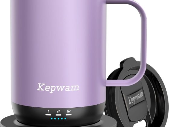 Kepwam Self-Heating Coffee Mug T1, 16oz Rechargeable Heated Coffee