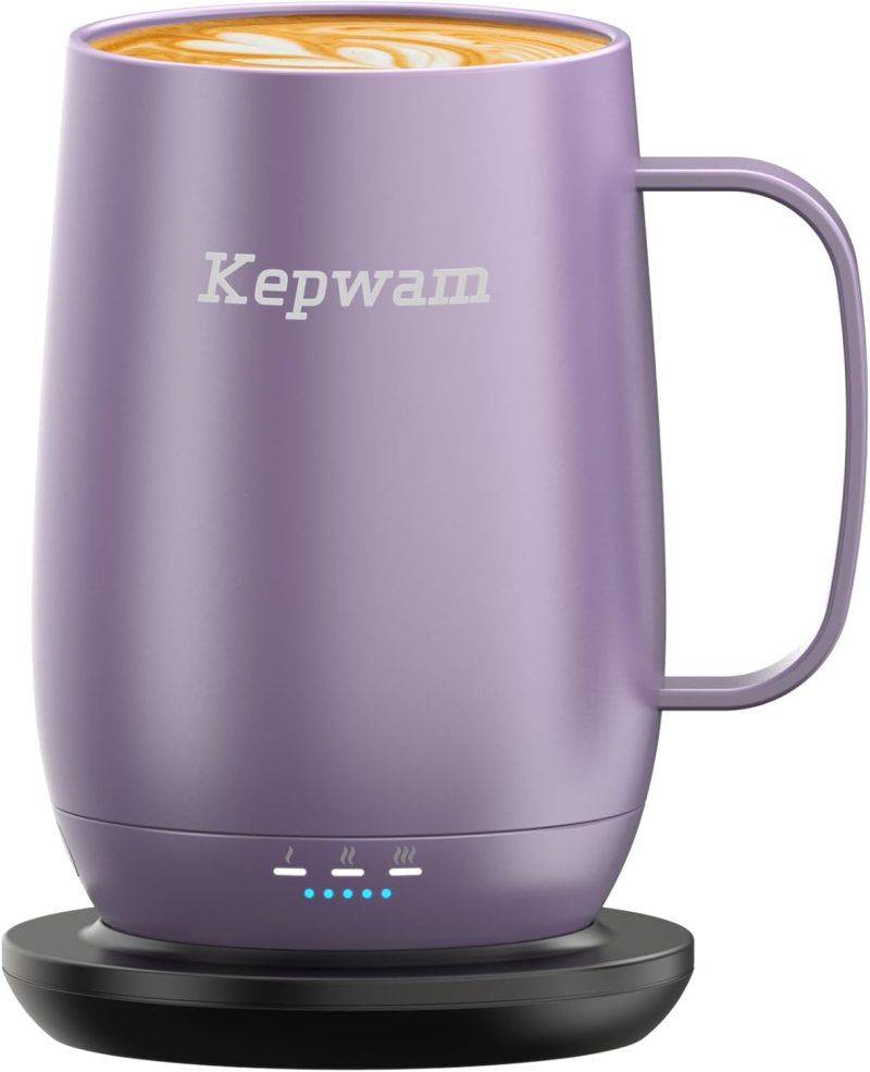 Kepwam Smart Heated Coffee Mug T2-Plus, 20oz Rechargeable Self