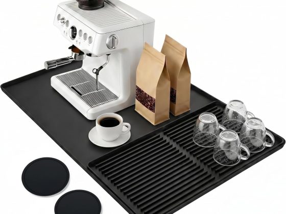 Mrcrypos Silicone Coffee Mat 16X24in Black – Non-Slip Espresso