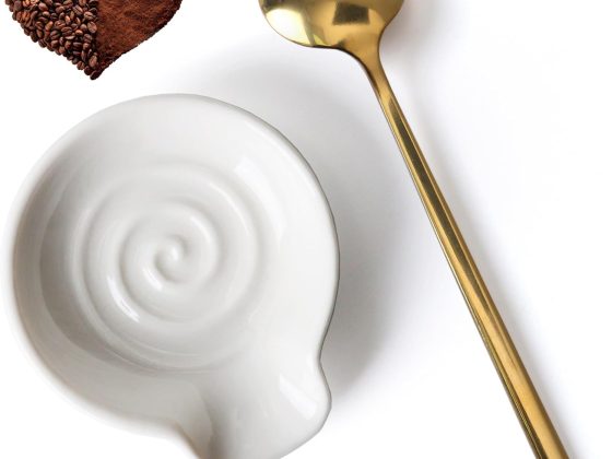 Coffee Spoon Rest for Coffe Bar Accessories, Ceramic Spoon Holder