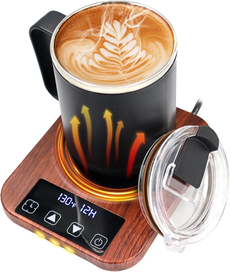 Coffee Mug Warmer & Mug Set for Desk, 9 Temp Electric Coffee Cup