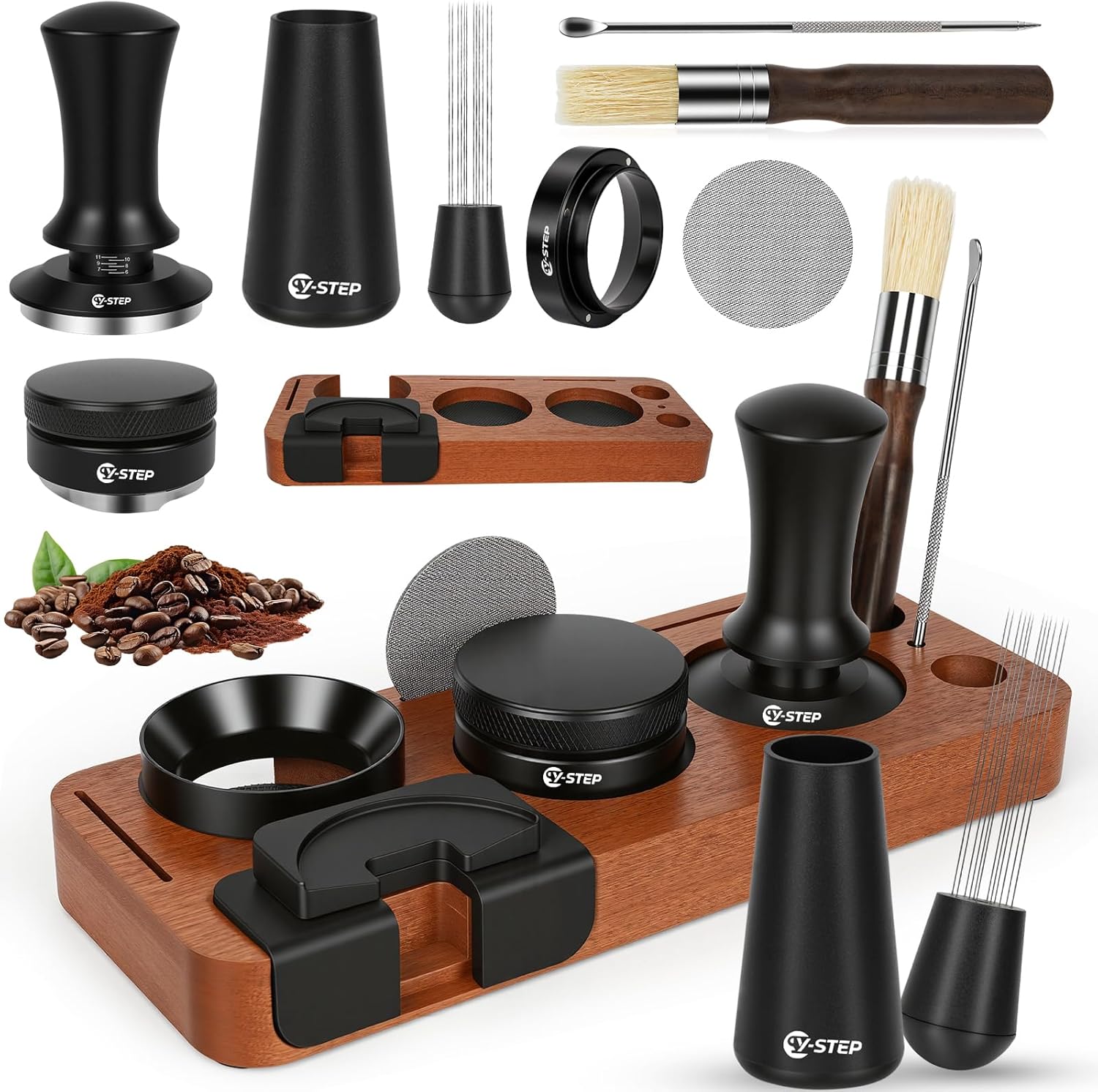 Y-Step 8 Pcs Espresso Accessories Kit, 51mm Espresso Tamper Kit
