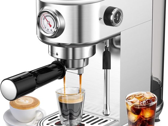 atatix Espresso Machine with Milk Frother, 20 Bar Pressure Espresso