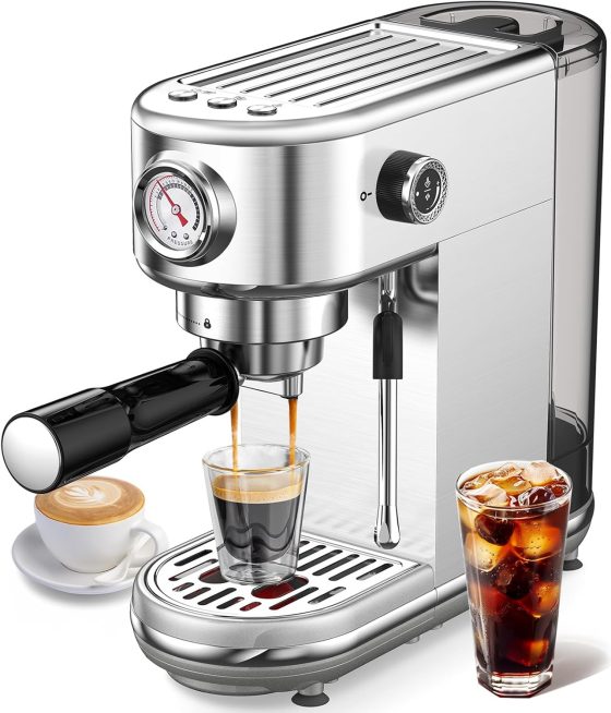 atatix Espresso Machine with Milk Frother, 20 Bar Pressure Espresso