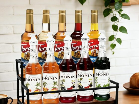 Coffee Syrup Rack Organizer – Metal Bottle Holder for 10 Bottles –