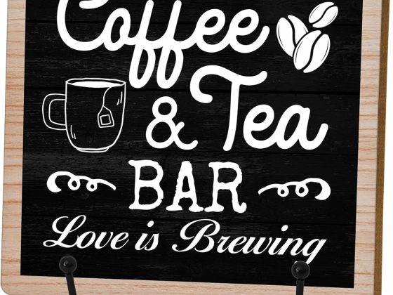 Coffee & Tea Bar Decor Signs & Table Decor, Tea Station