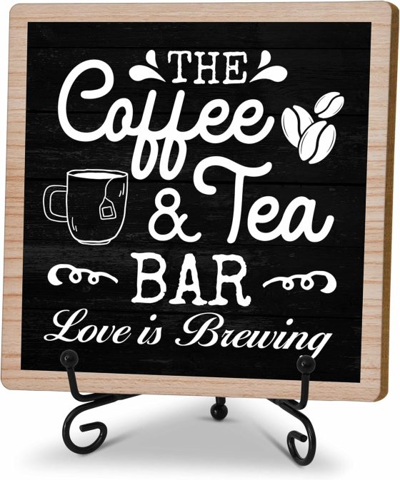 Coffee & Tea Bar Decor Signs & Table Decor, Tea Station