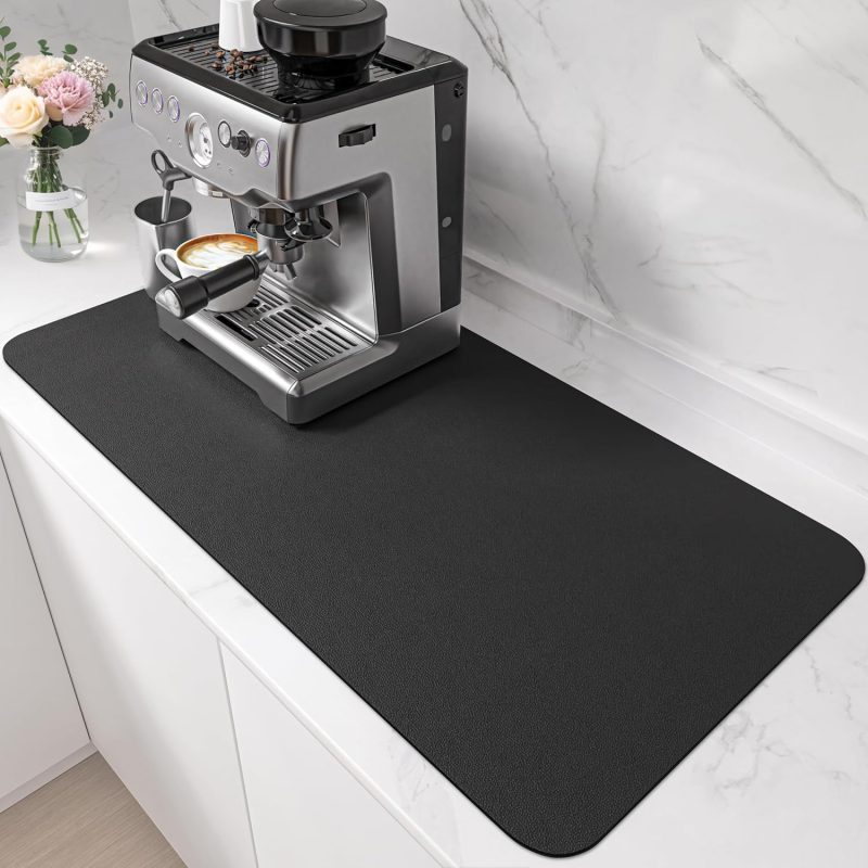 PoYang 31.5″x17″ Coffee Mat X-Large, Coffee Bar Accessories for