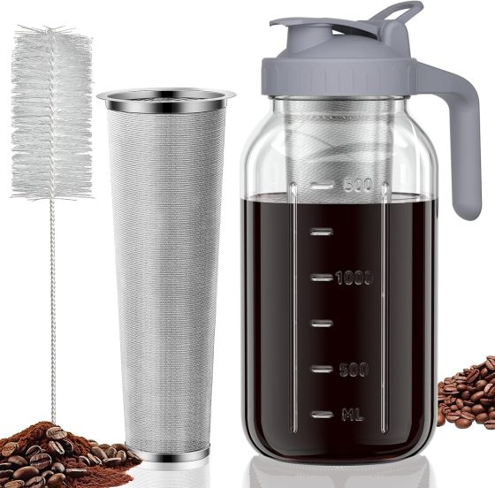 JunVpic Cold Brew Coffee Maker Jar – 64oz Wide