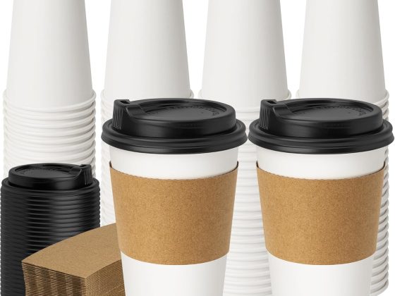 YEEHAW Coffee Cups with Lids 16 oz 50 Pack Upgraded, Disposable